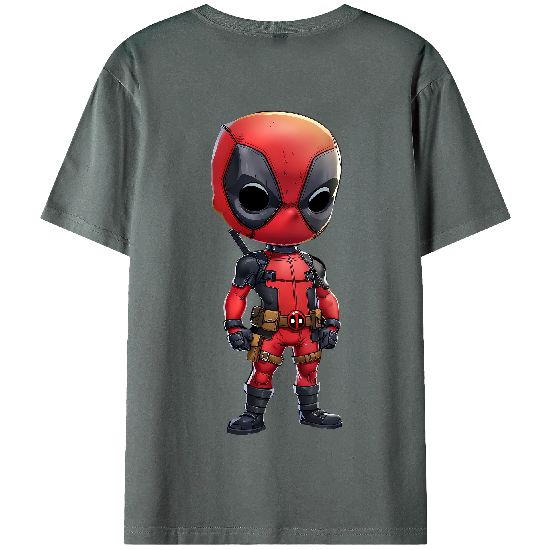 （画像用） Deadpool デッドプール 綿100％半袖Tシャツ（背面プリント）